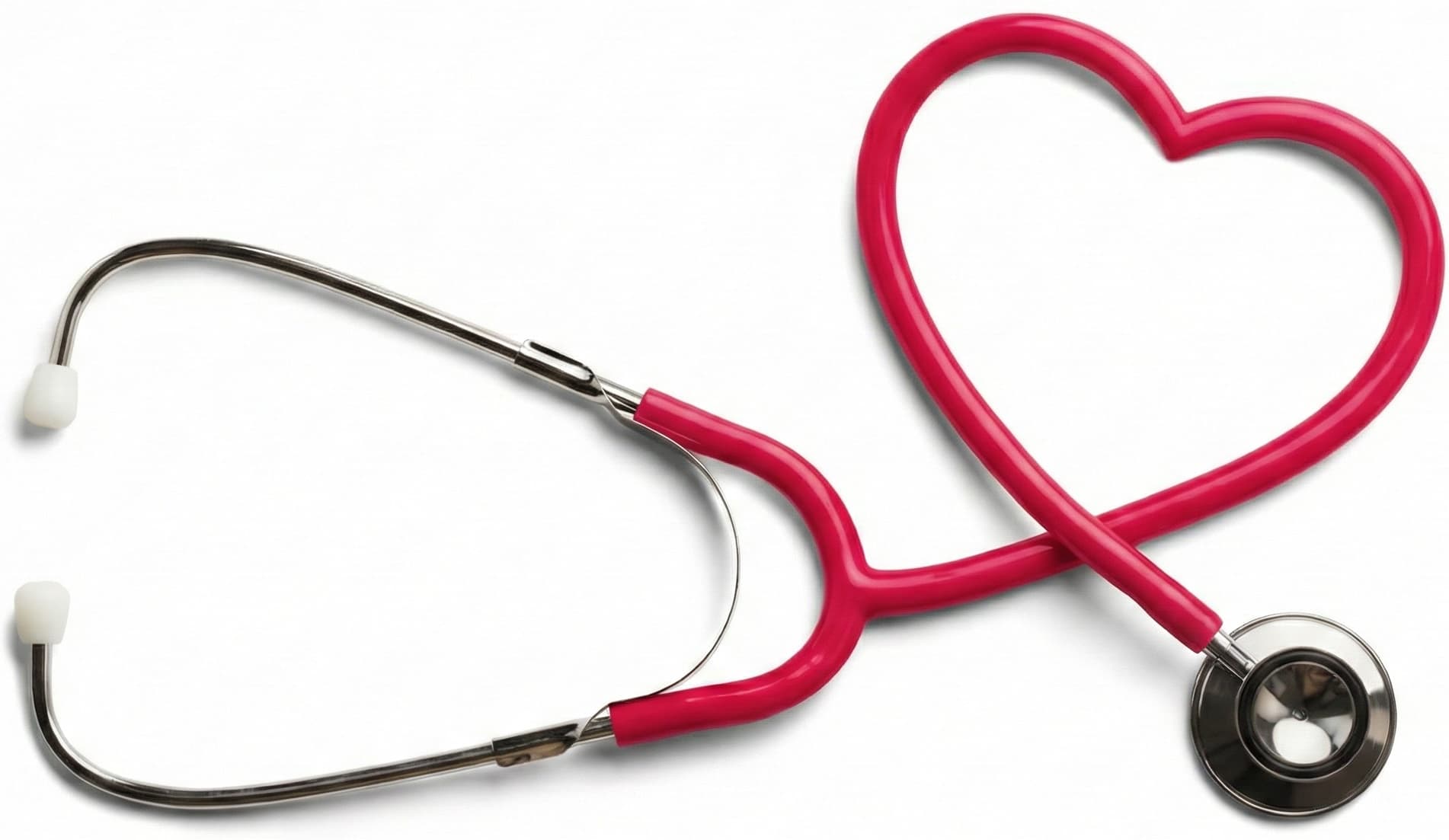 Stethoscope with tubing shaped into a heart